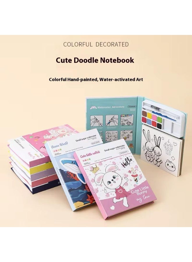 Watercolor coloring books for toddlers, watercolor painting sets for children aged 2-4 and 4-8 years, with an astronaut design, for arts and crafts, a birthday gift for boys and girls - Image 3